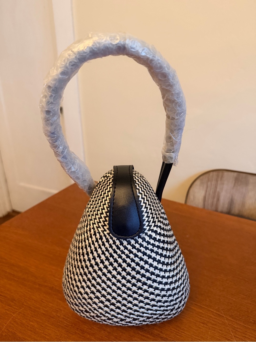 Source Unknown Black and White Mini Handbag